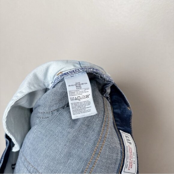 GAP Mens 33 x 32 Athletic Taper Dark Wash Blue Denim Jeasn - Picture 7 of 16